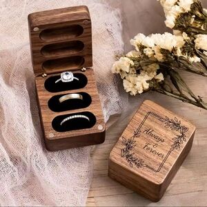 Wooden Ring Box with Engraving